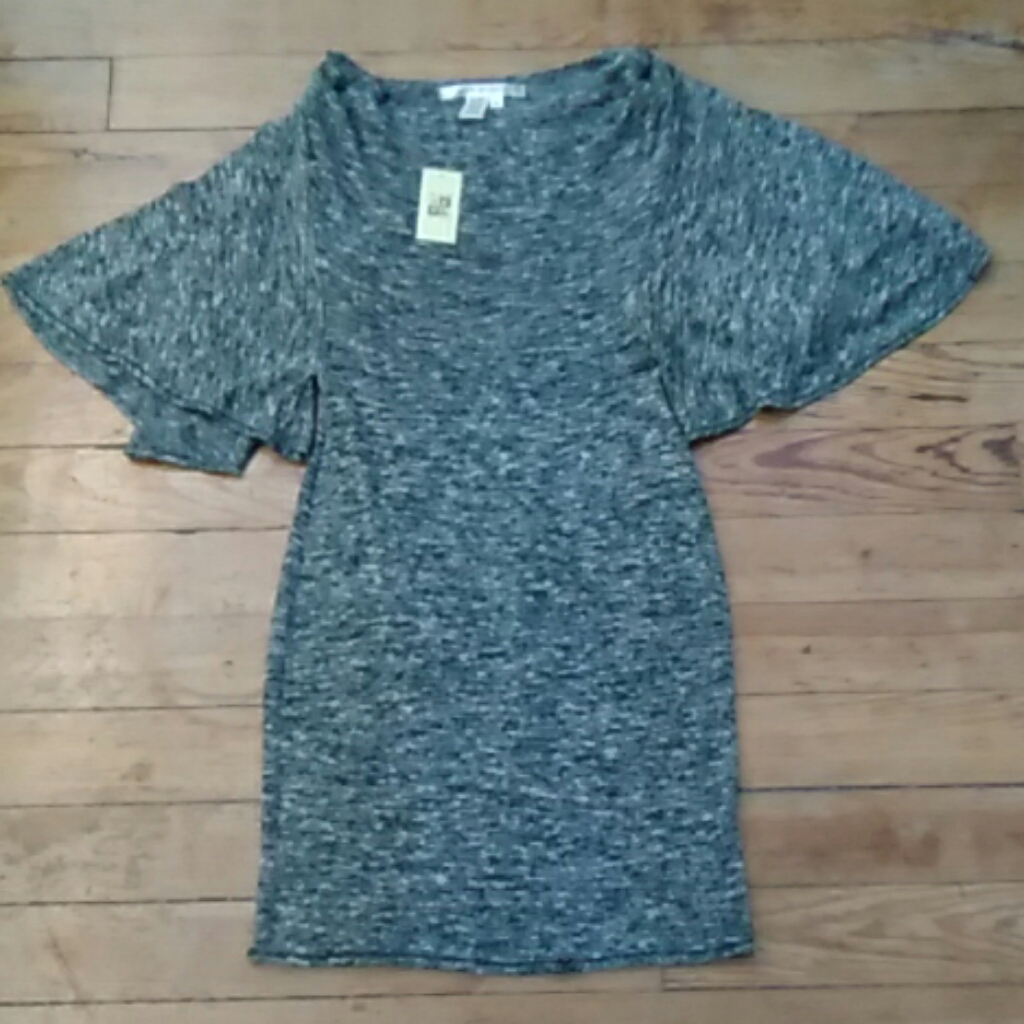 New Max Studio Green, Grey, Black Knit Dress